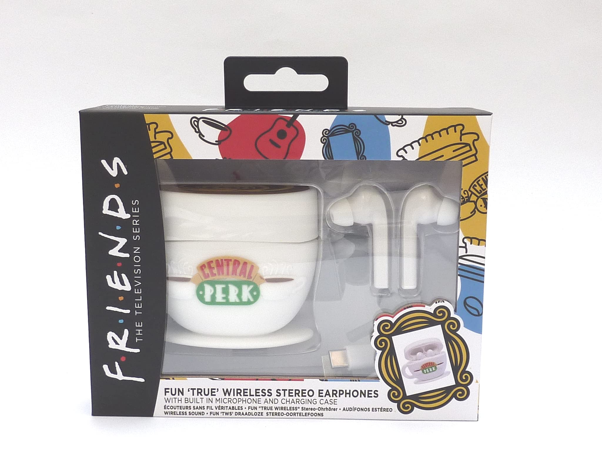 Écouteurs Bluetooth FRIENDS TWS - Tasse de protection Central Perk Cup - True Wireless - Casque Bluetooth 5.0 - Microphone intégré, contrôle tactile intelligent Écouteurs Bluetooth FRIENDS TWS - Tasse de protection Central Perk Cup - True Wireless - Casque Bluetooth 5.0 - Microphone intégré, contrôle tactile intelligent